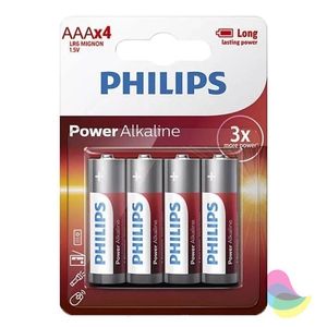 Pack de 4 Pilas alcalinas AAA Philips