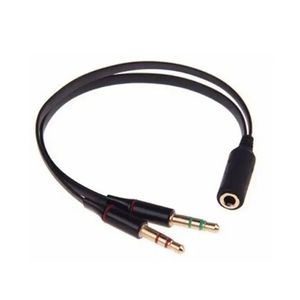 Cable Splitter de audio 3.5mm macho a hembra x 2 entradas